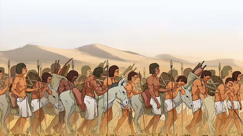 Concept art of nomads and settlers